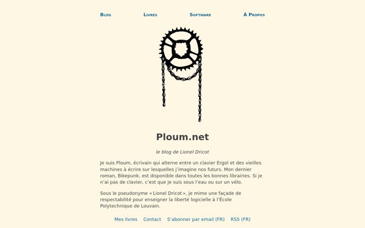 Screenshot of ploum.net