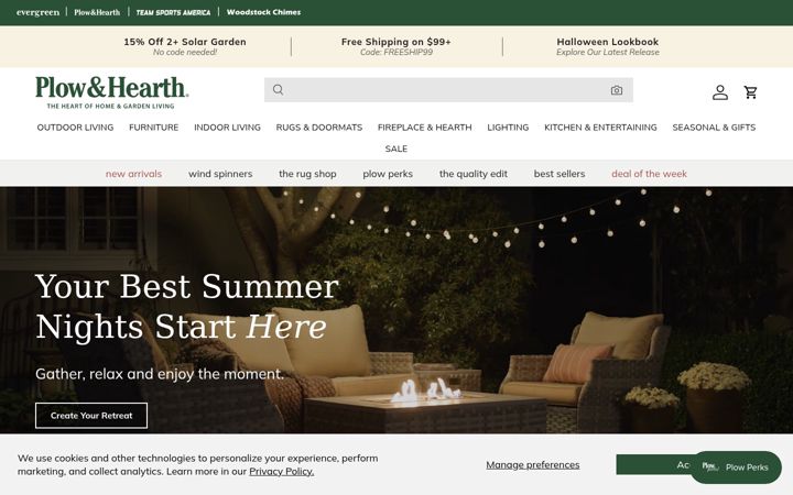 Screenshot of plowhearth.com