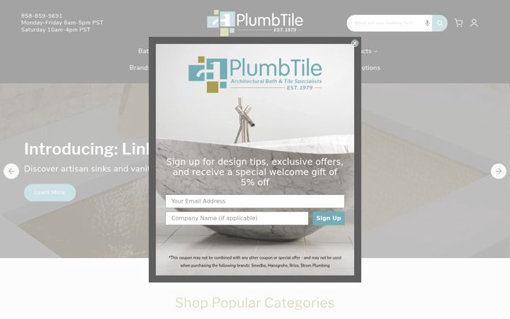 Zrzut ekranu plumbtile.com