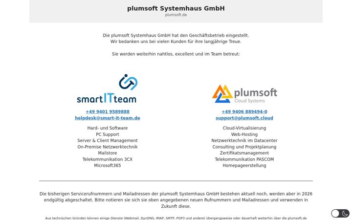Screenshot of plumsoft.de