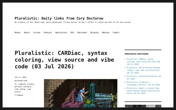 Screenshot of pluralistic.net