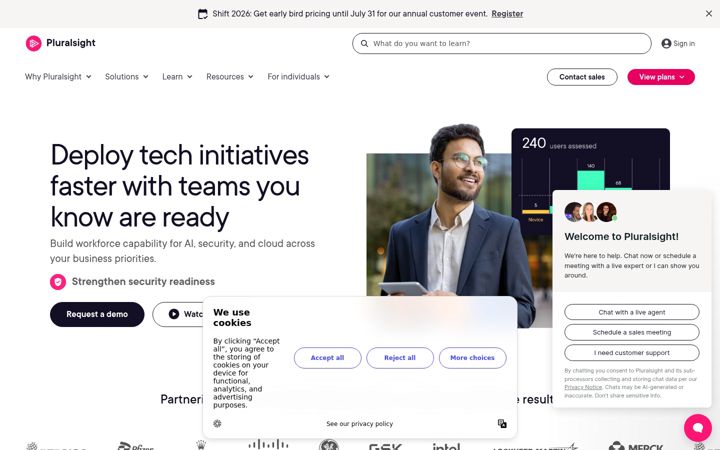 Screenshot ta' pluralsight.com