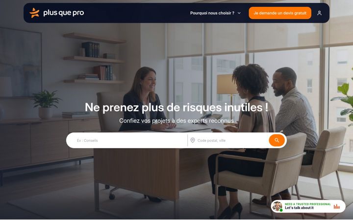 Zrzut ekranu plus-que-pro.fr