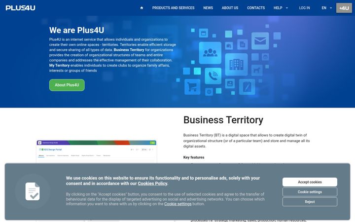 Screenshot of plus4u.net