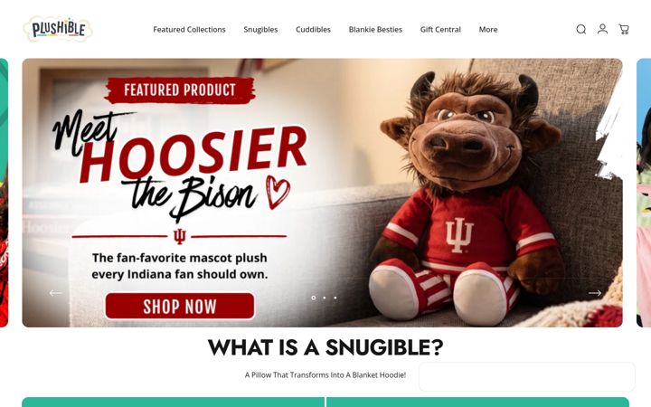 Screenshot of plushible.com