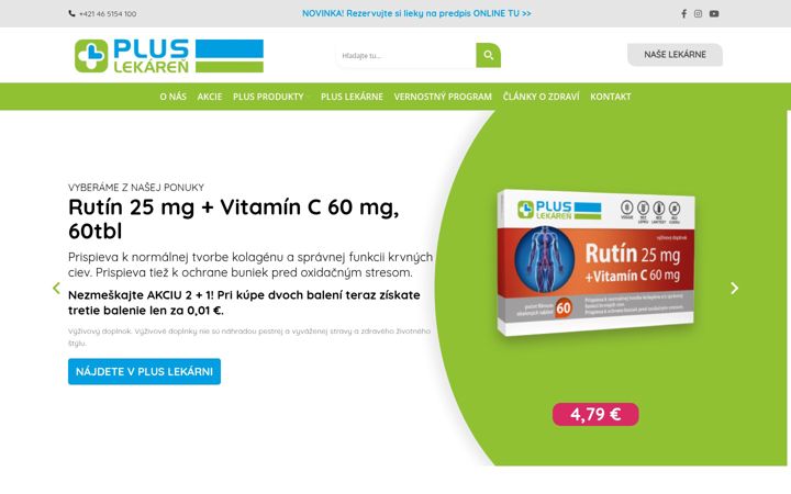 Snimka zaslona za pluslekaren.sk