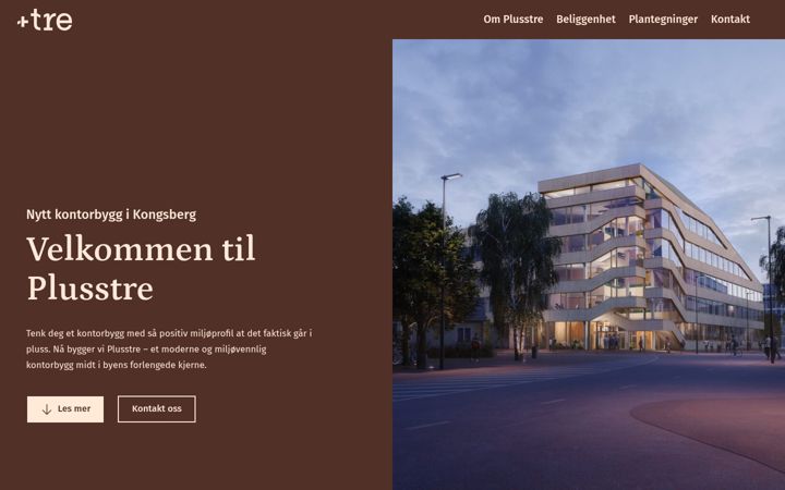 Screenshot of plusstre.no