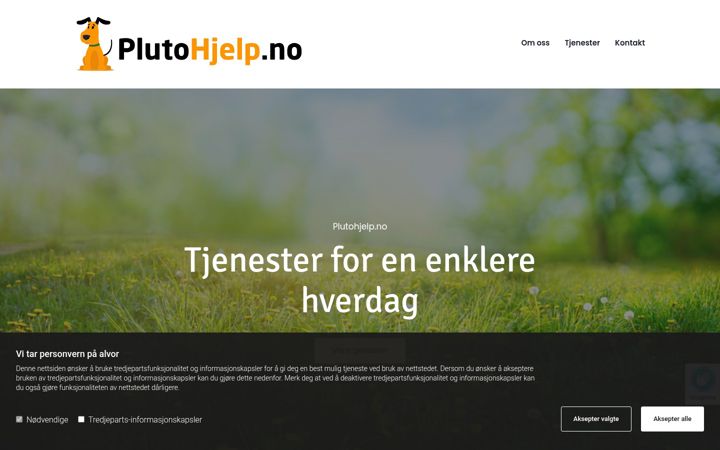 Screenshot of plutohjelp.no
