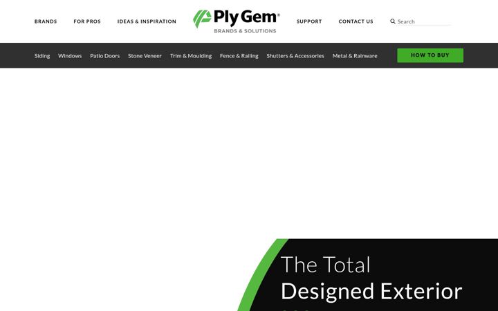 Screenshot of plygem.com
