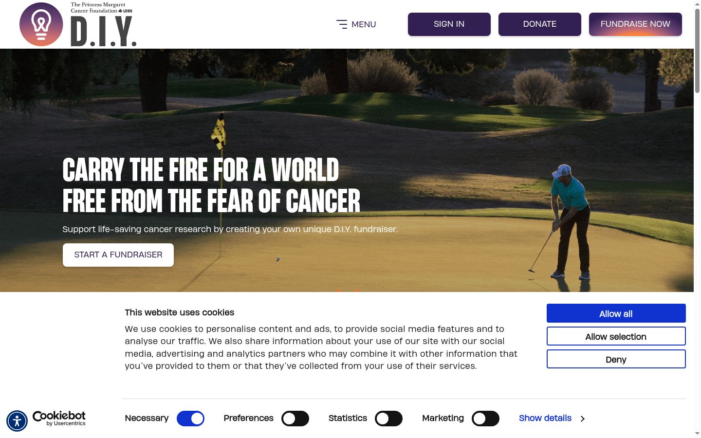 Screenshot του banner συγκατάθεσης που εμφανίστηκε πριν από οποιαδήποτε αλληλεπίδραση