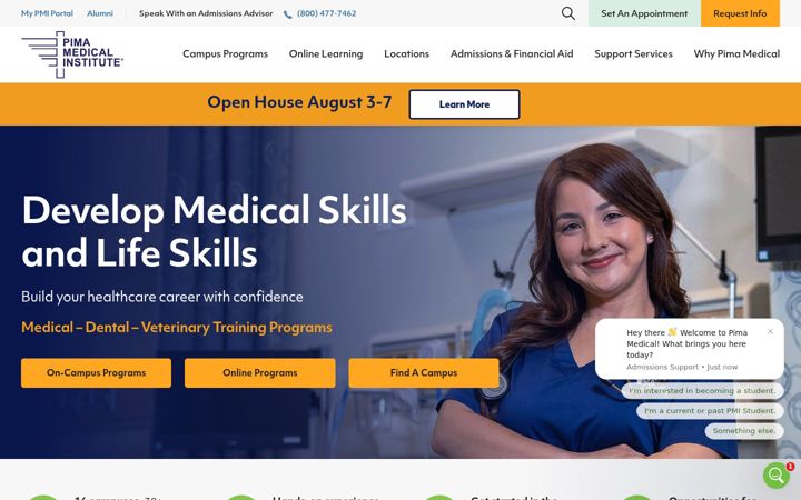 Screenshot of pmi.edu