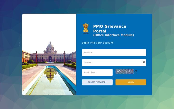 Screenshot von pmopg.gov.in