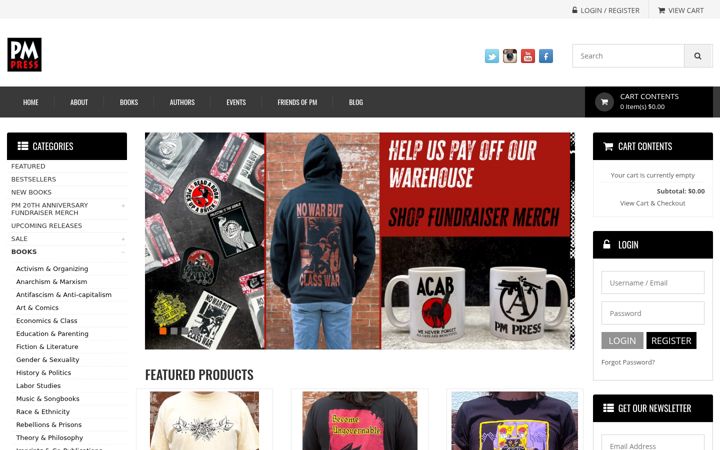 Screenshot of pmpress.org