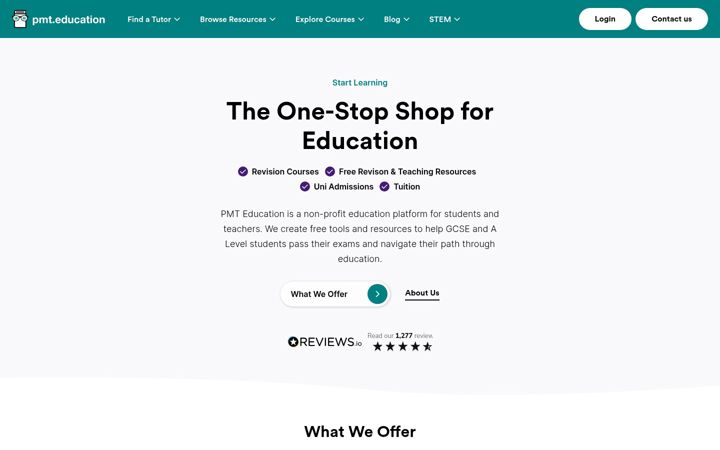 Screenshot of pmt.education