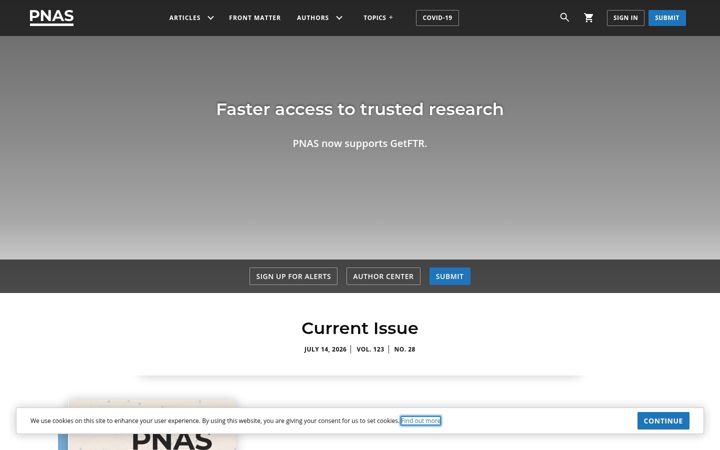 Skærmbillede af pnas.org