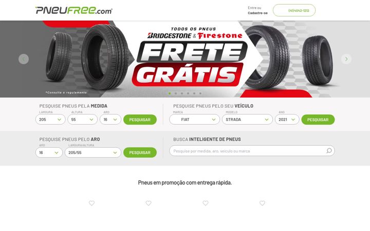Screenshot of pneufree.com.br