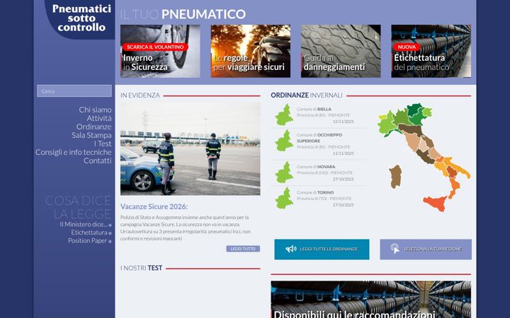 Screenshot di pneumaticisottocontrollo.it