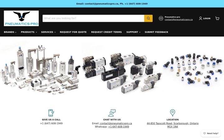 Screenshot of pneumaticspro.ca