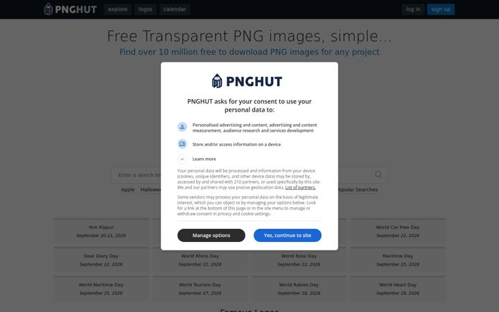 Screenshot of pnghut.com