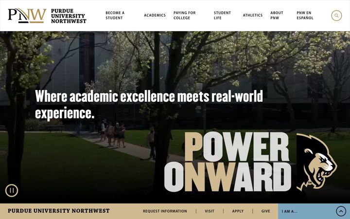 Screenshot of pnw.edu