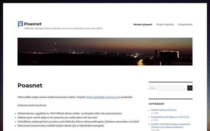 Screenshot of poasnet.fi