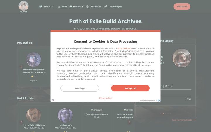 Screenshot of pobarchives.com