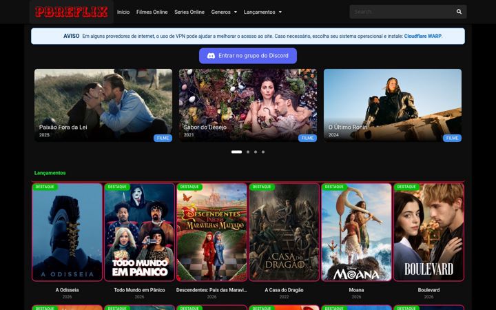 Screenshot of pobreflix.pictures