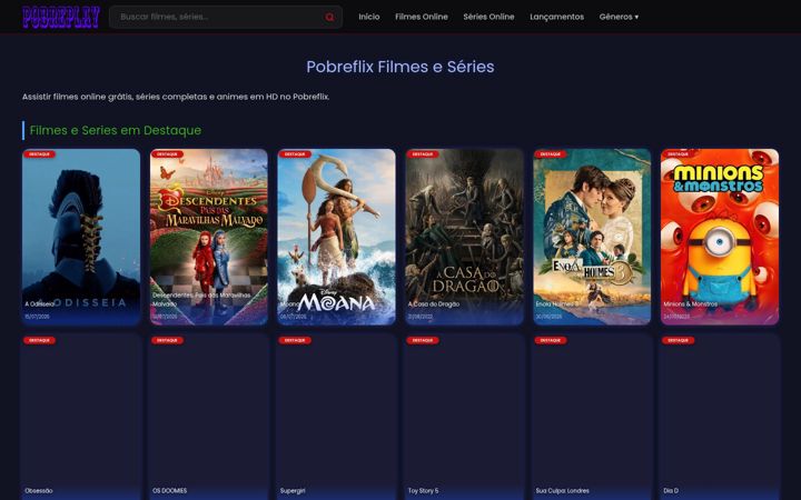 Screenshot ta' pobreflixplus.com