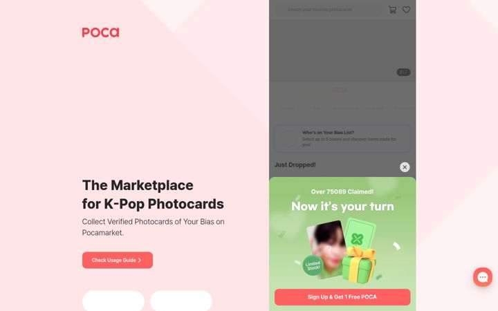 Screenshot of pocamarket.com
