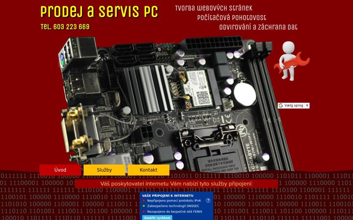 Screenshot ta' pocitace-servis.eu