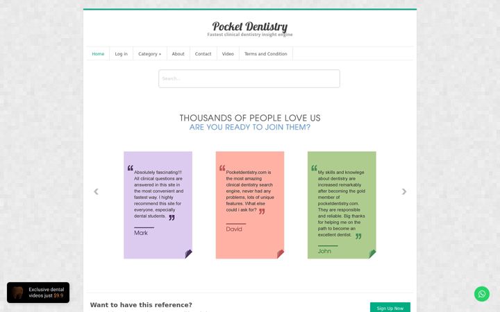 Screenshot of pocketdentistry.com