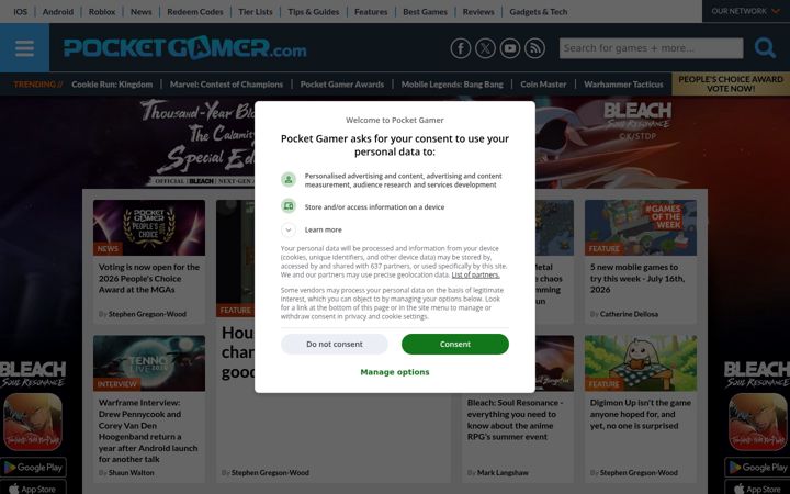 Zrzut ekranu pocketgamer.com