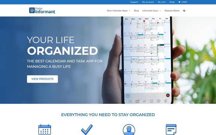 Screenshot του pocketinformant.com
