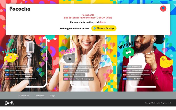 Screenshot of pococha.com