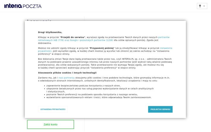 Screenshot of poczta.fm
