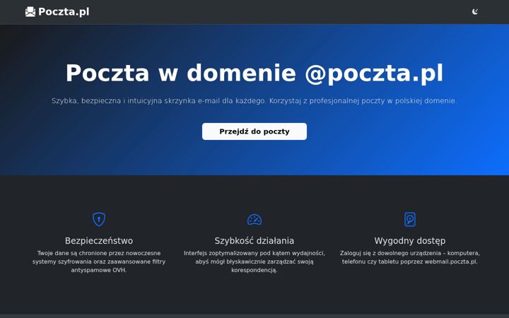 Screenshot of poczta.pl