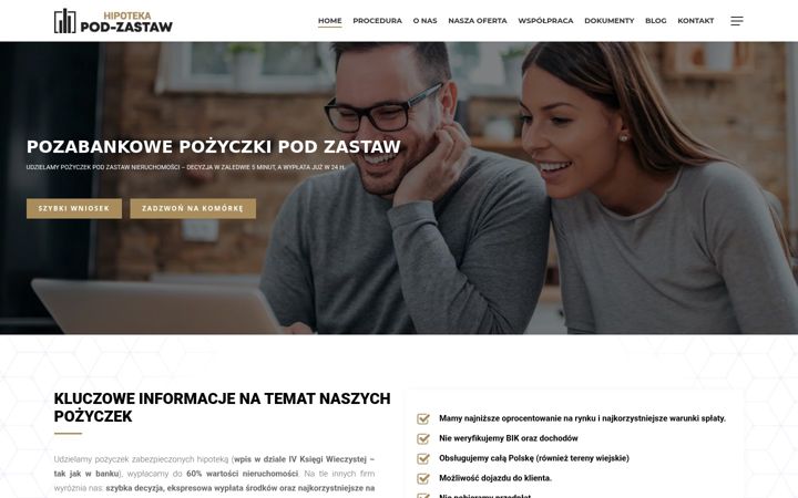 Screenshot of pod-zastaw.org