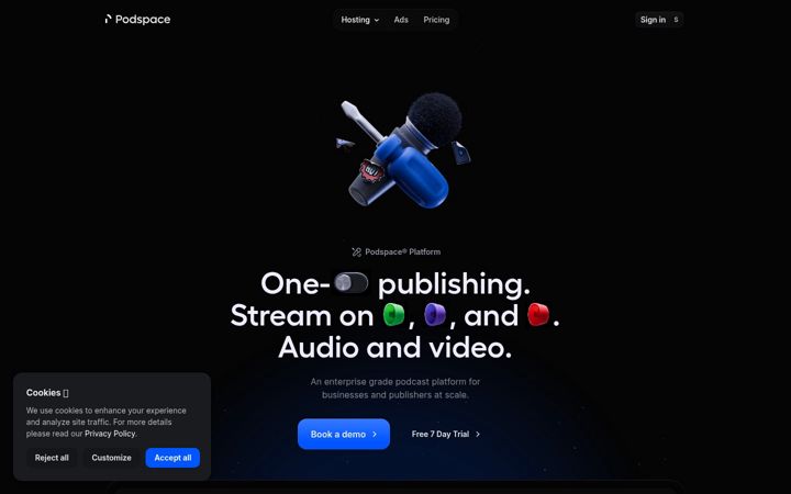 Screenshot of pod.space