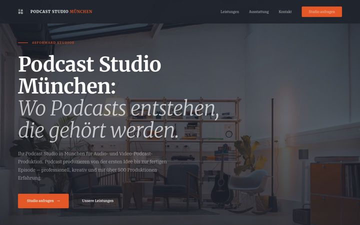 Képernyőkép: podcast-studio-muenchen.com