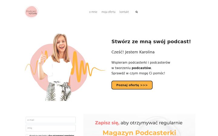 Screenshot of podcasterka.pl