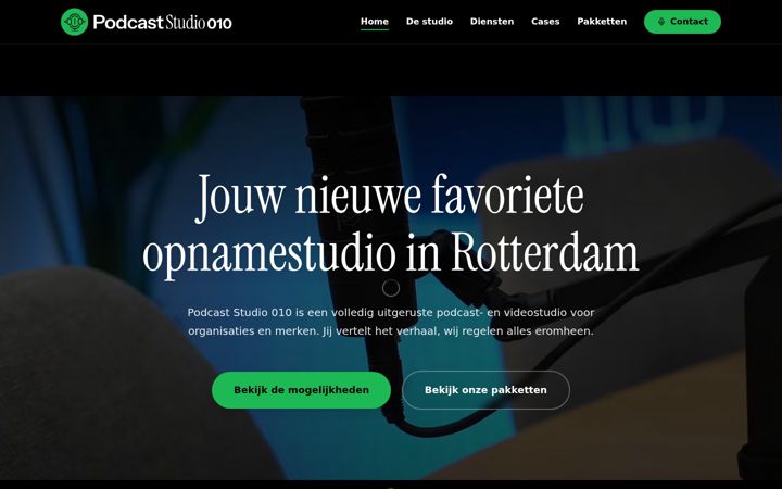 Screenshot of podcaststudio010.nl
