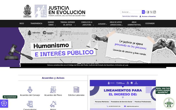 Screenshot του poderjudicialqro.gob.mx