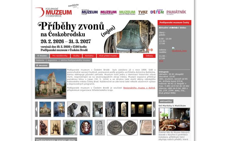 Screenshot of podlipanskemuzeum.cz