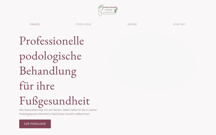 Screenshot of podologie-kleinfeld.de
