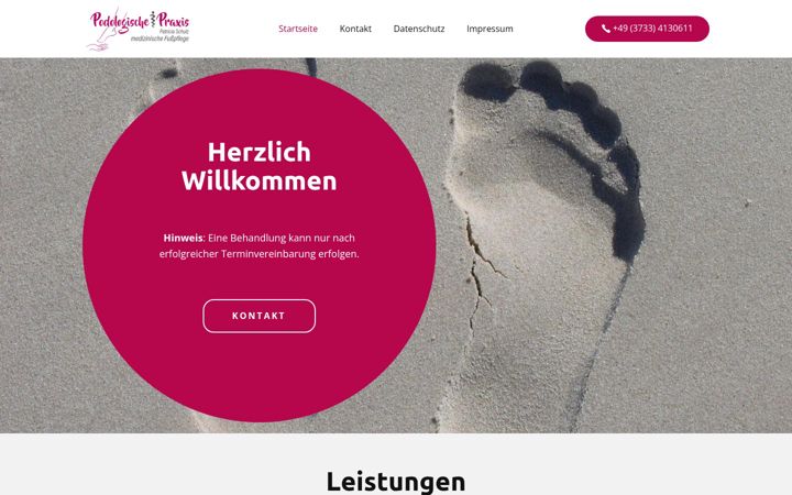 Skærmbillede af podologie-schulz.com