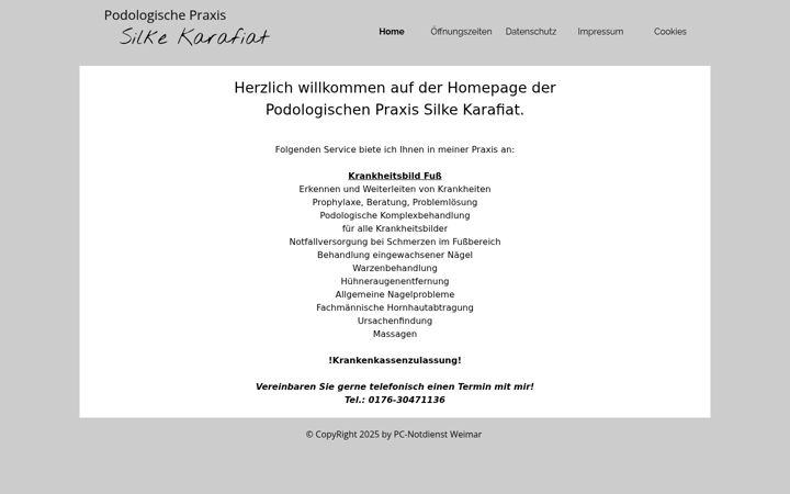 Kuvakaappaus sivustosta podologin-weimar.de