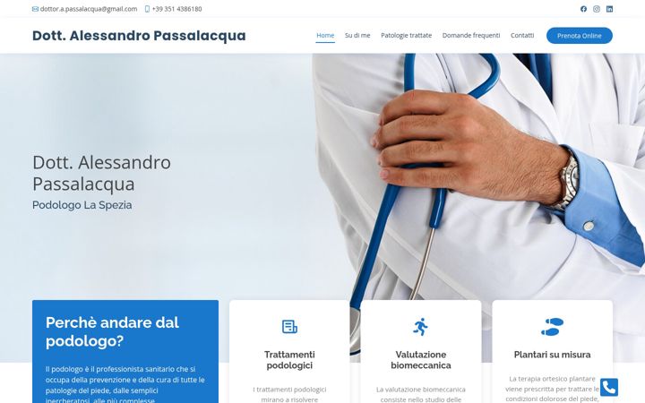 Screenshot von podologolaspezia.it