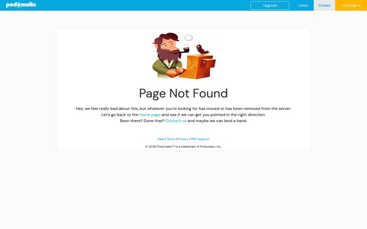 Screenshot of podomatic.net