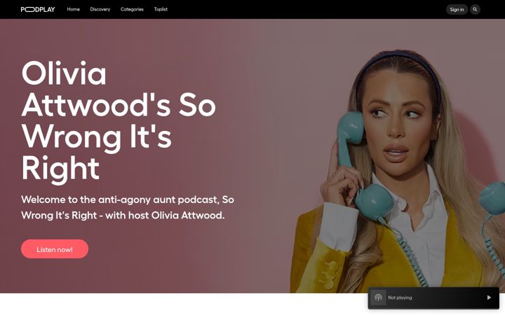 Screenshot of podplay.com