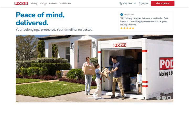 Screenshot of pods.com